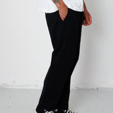 Folk | Folk Drawcord Assembly Pant - Black Seersucker