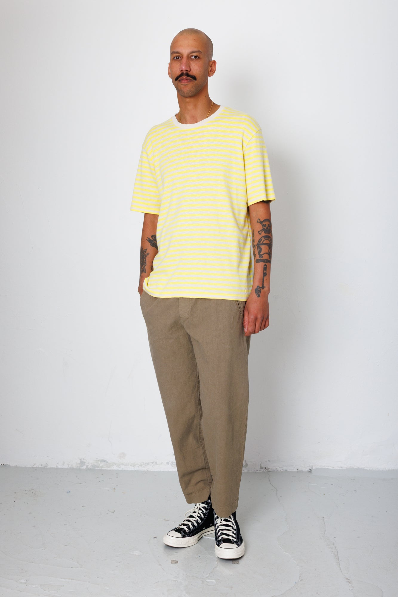 Folk | Folk Drawcord Assembly Pant - Khaki Cotton Linen