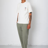 Folk | Folk Drawcord Assembly Pant - Light Sage Mini Stripe