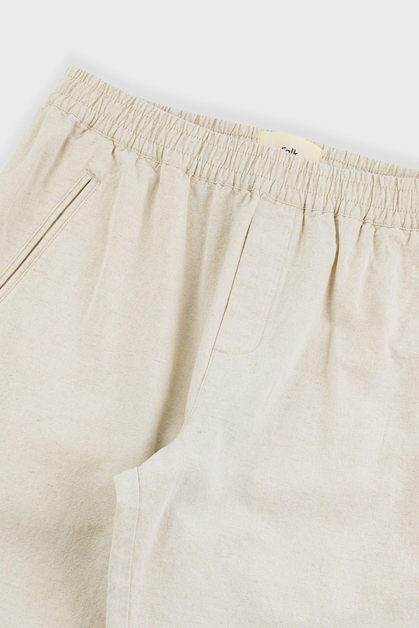 Folk | Folk Drawcord Assembly Pant - Natural Linen Cotton Canvas