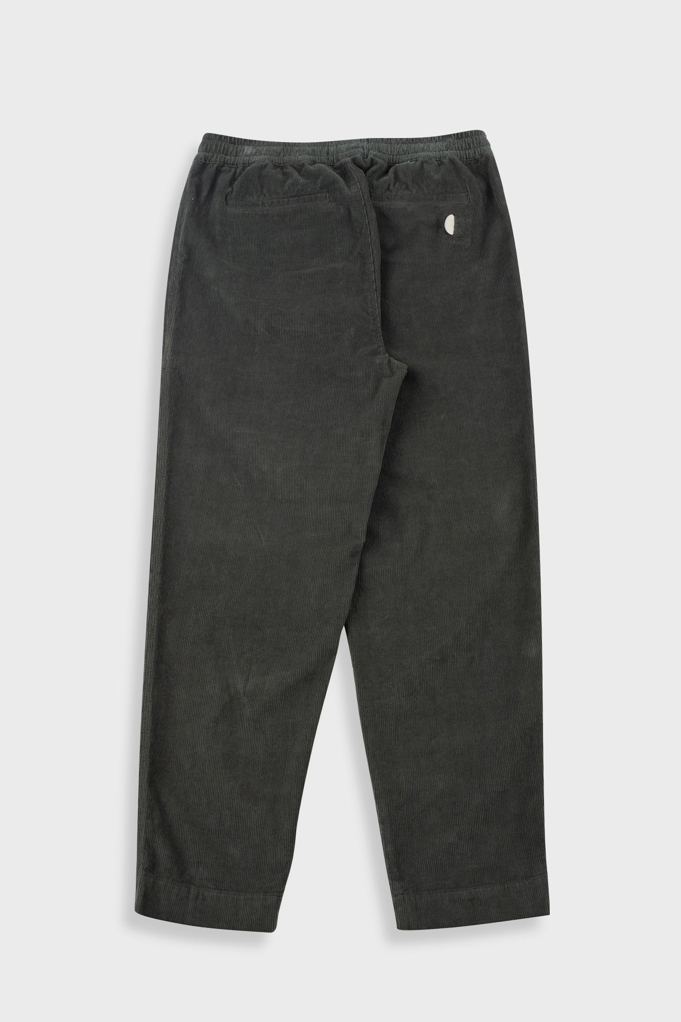 Dark green pants on a light gray background