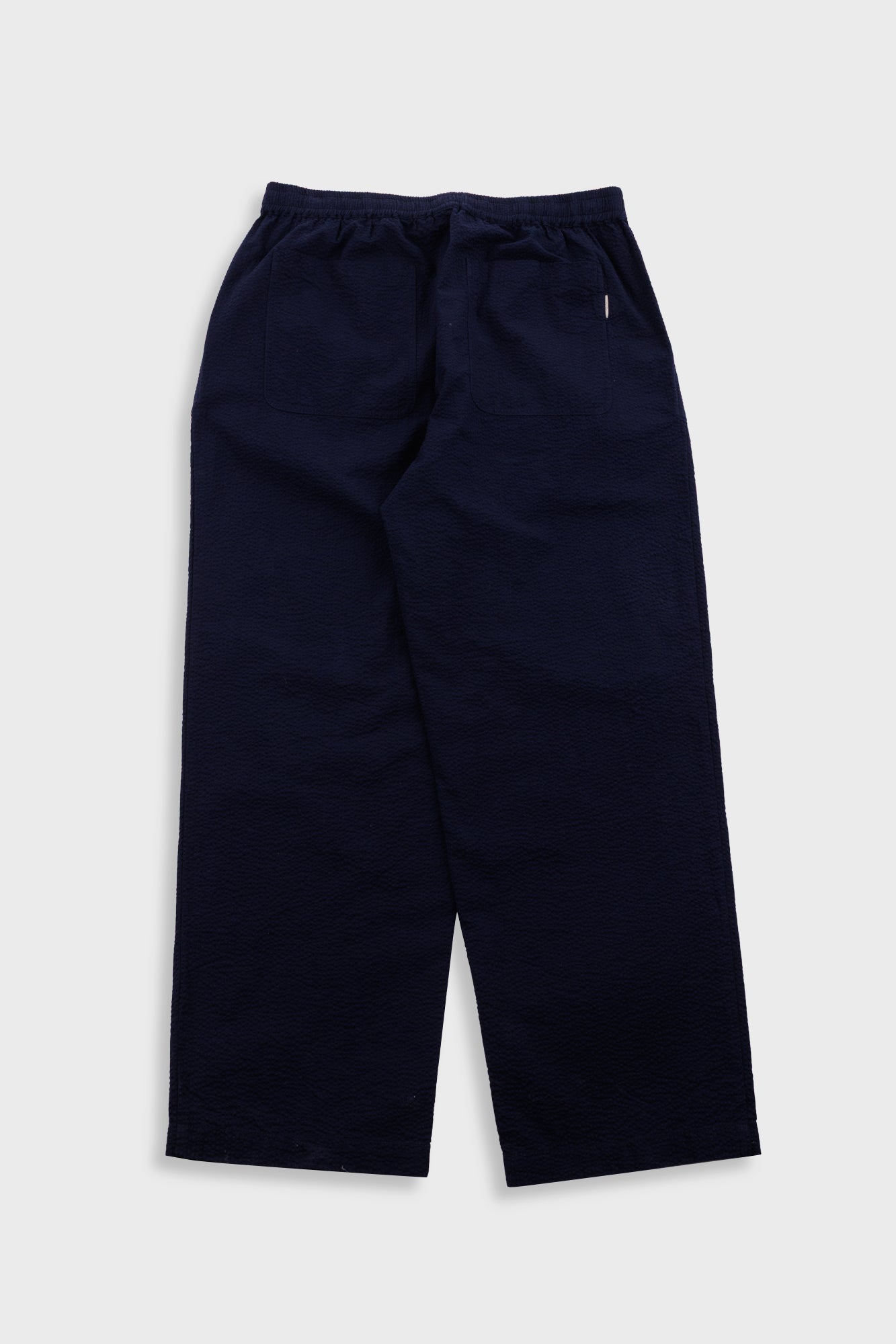 Folk | Folk Drawcord Loose Trousers - Navy Seersucker