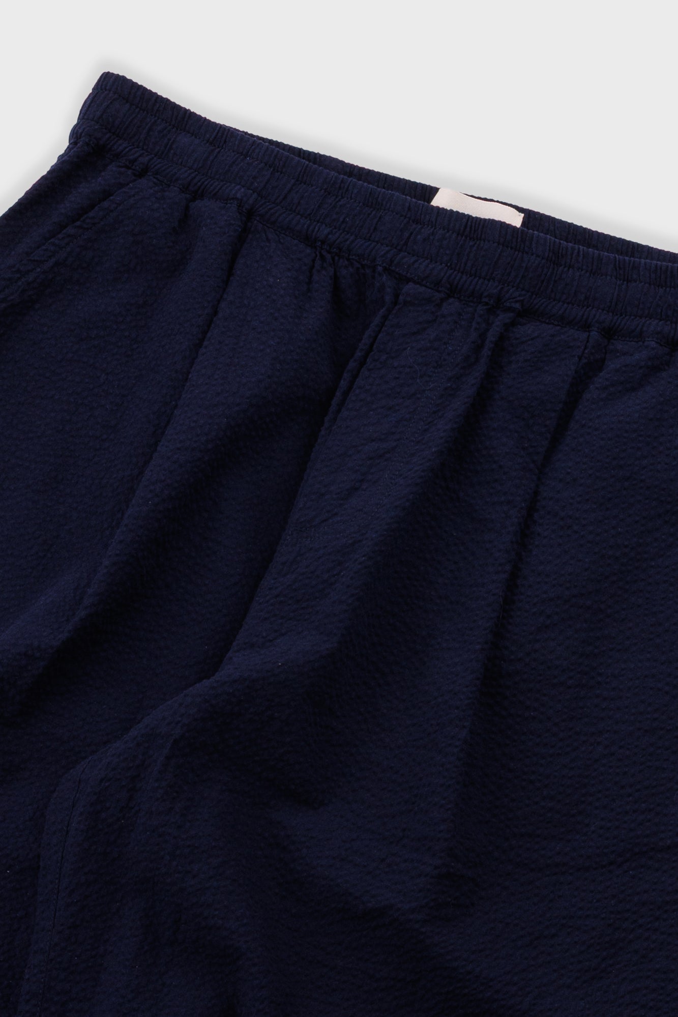Folk | Folk Drawcord Loose Trousers - Navy Seersucker