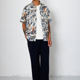Folk | Folk Drawcord Loose Trousers - Navy Seersucker