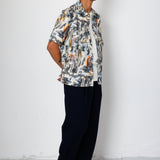 Folk | Folk Drawcord Loose Trousers - Navy Seersucker