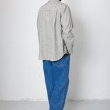 Folk | Folk Easy Fit Shirt - Black Linen Stripe