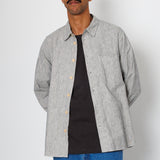 Folk | Folk Easy Fit Shirt - Black Linen Stripe