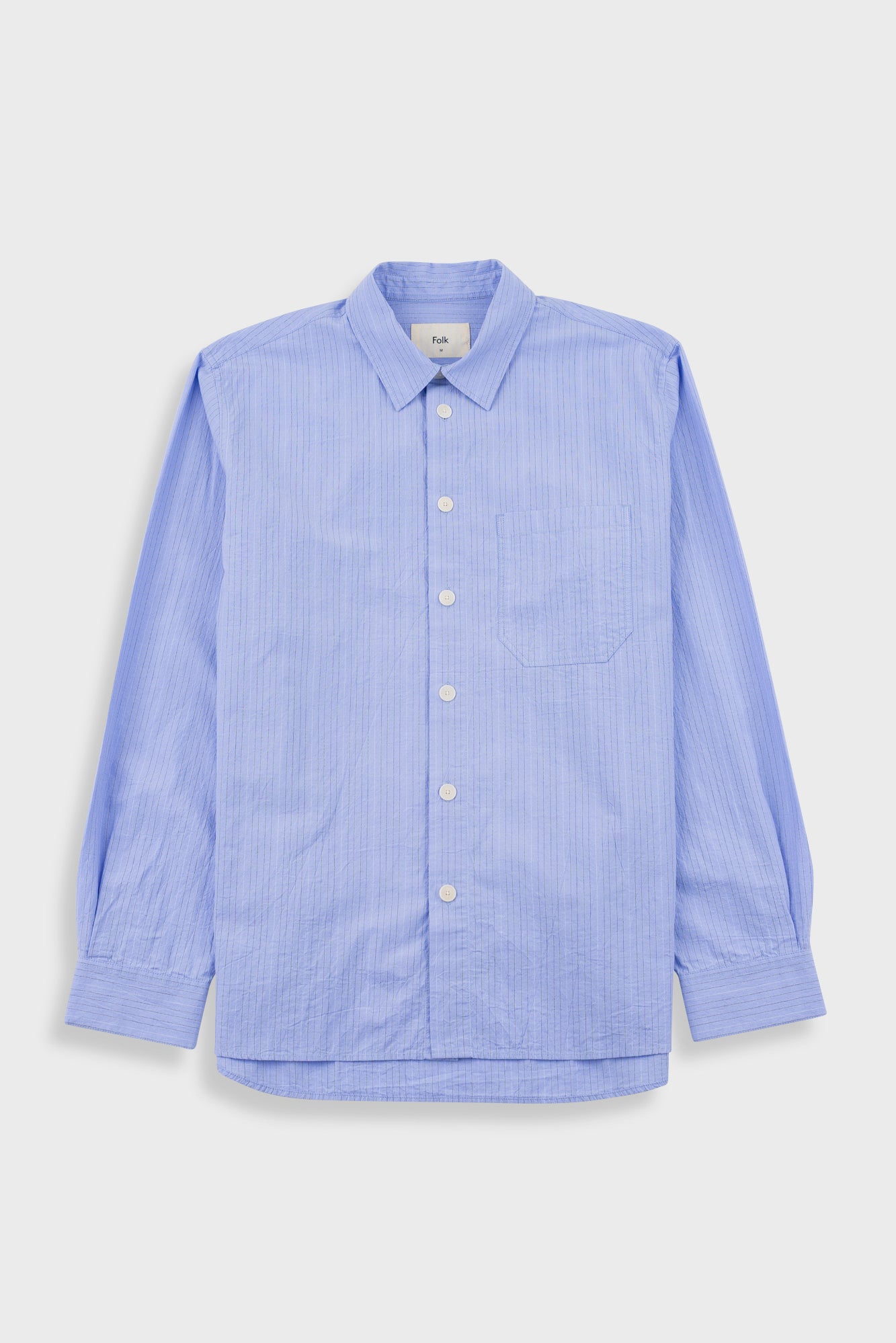 Folk | Folk Easy Fit Shirt - Blue Fine Stripe