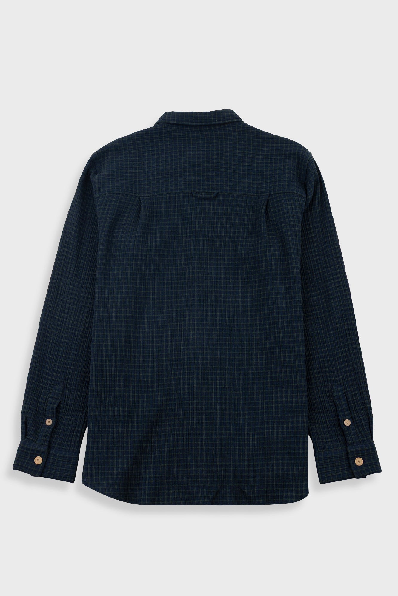 Folk | Folk Easy Fit Shirt - Navy Crinkle Check
