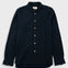 Navy checkered shirt on a white background