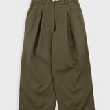 Easy Fit Trouser - Dark Olive Slub Linen