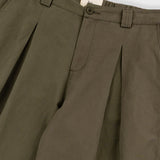 Easy Fit Trouser - Dark Olive Slub Linen