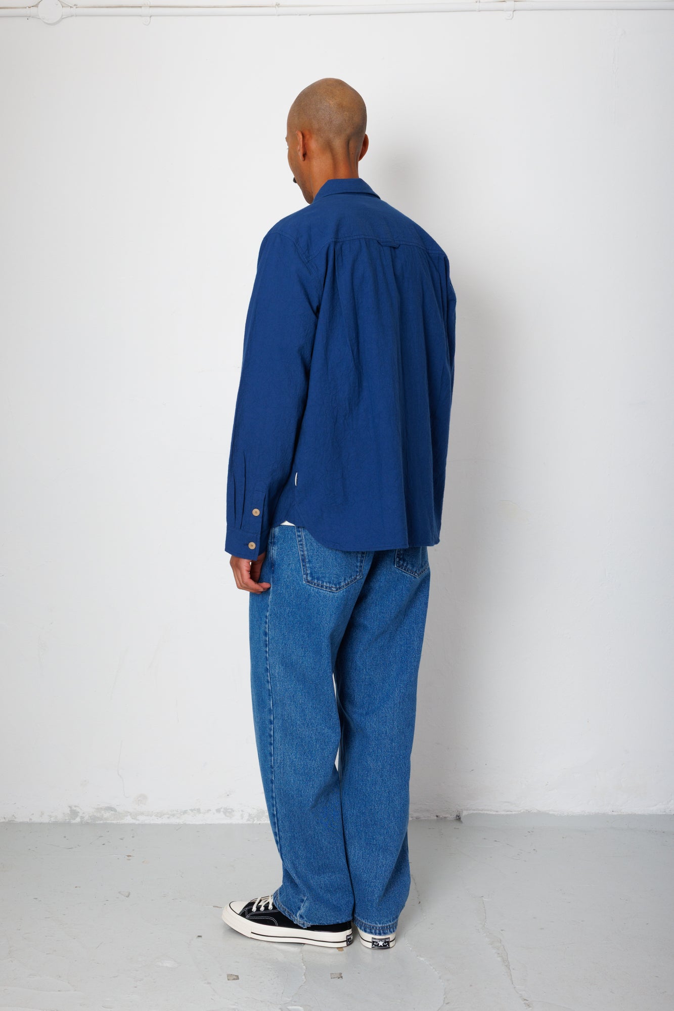 Folk | Folk Easy Fit Shirt - Blue Crinkle