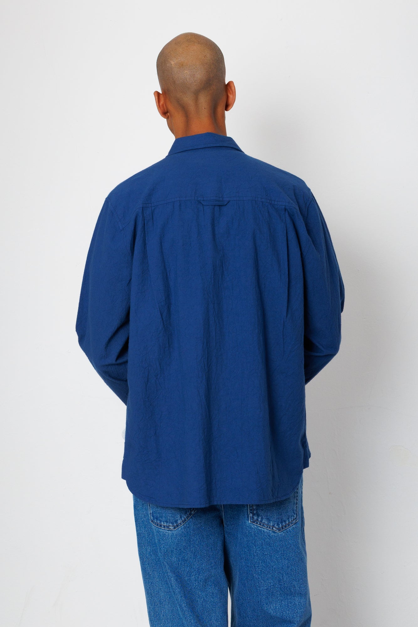 Folk | Folk Easy Fit Shirt - Blue Crinkle