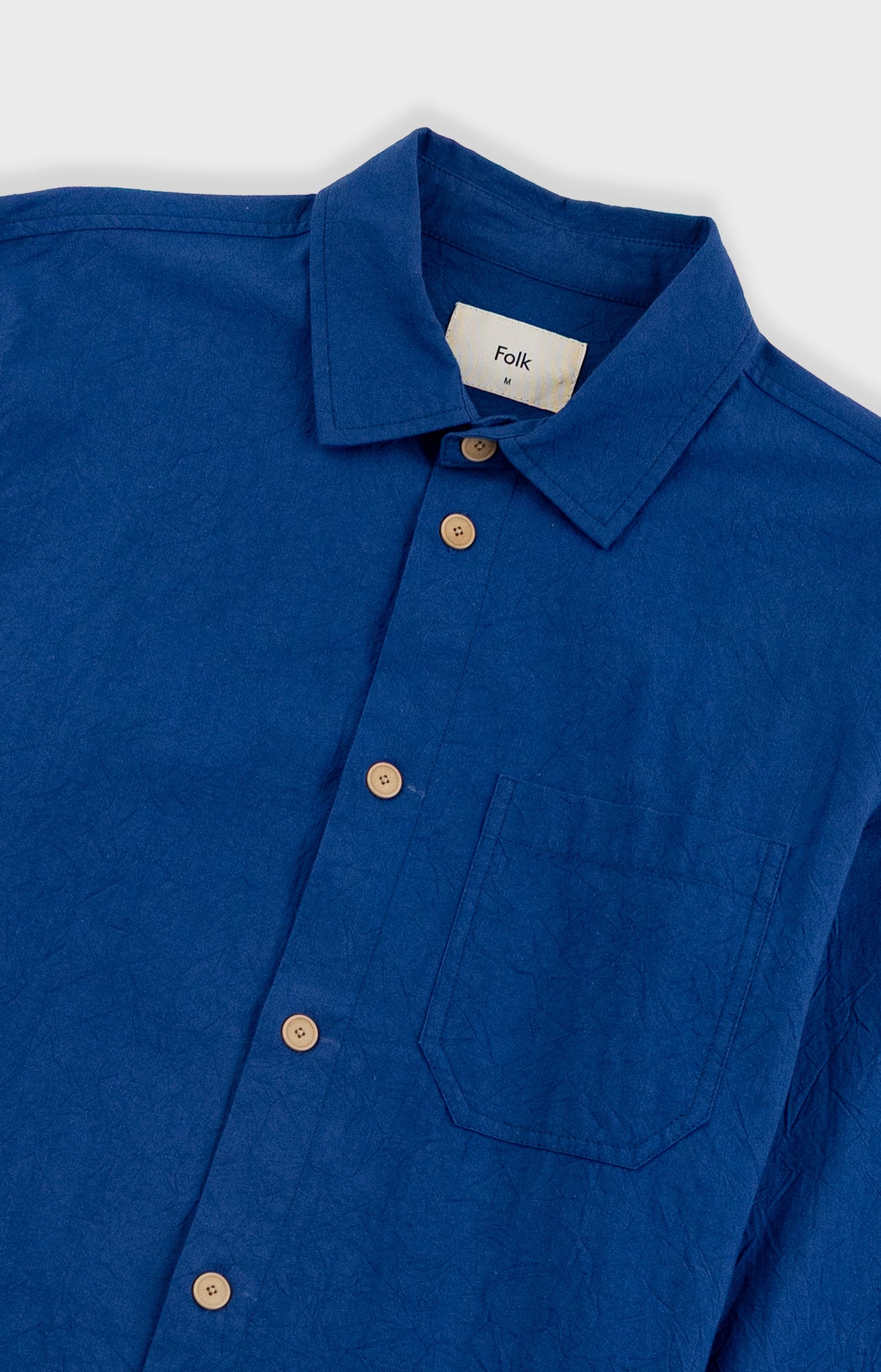 Folk | Folk Easy Fit Shirt - Blue Crinkle