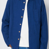 Folk | Folk Easy Fit Shirt - Blue Crinkle