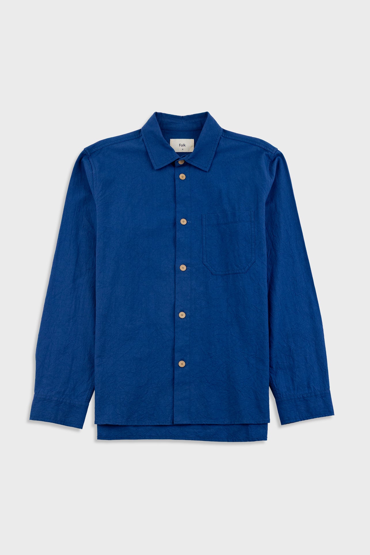 Folk | Folk Easy Fit Shirt - Blue Crinkle