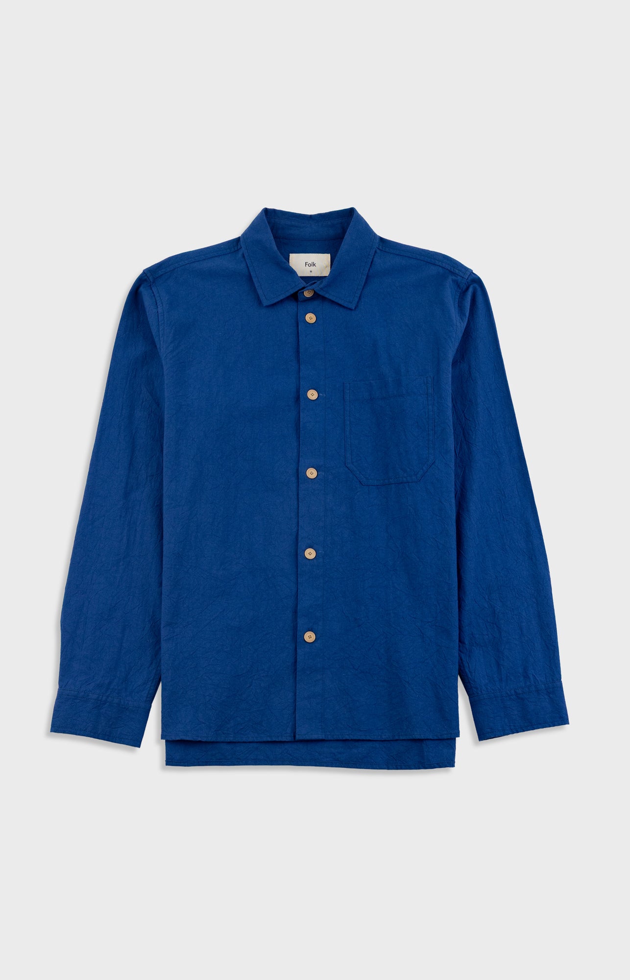 Folk | Folk Easy Fit Shirt - Blue Crinkle