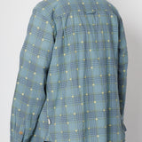 Folk | Folk Easy Fit Shirt - Blue Yellow Flower Check