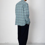 Folk | Folk Easy Fit Shirt - Blue Yellow Flower Check