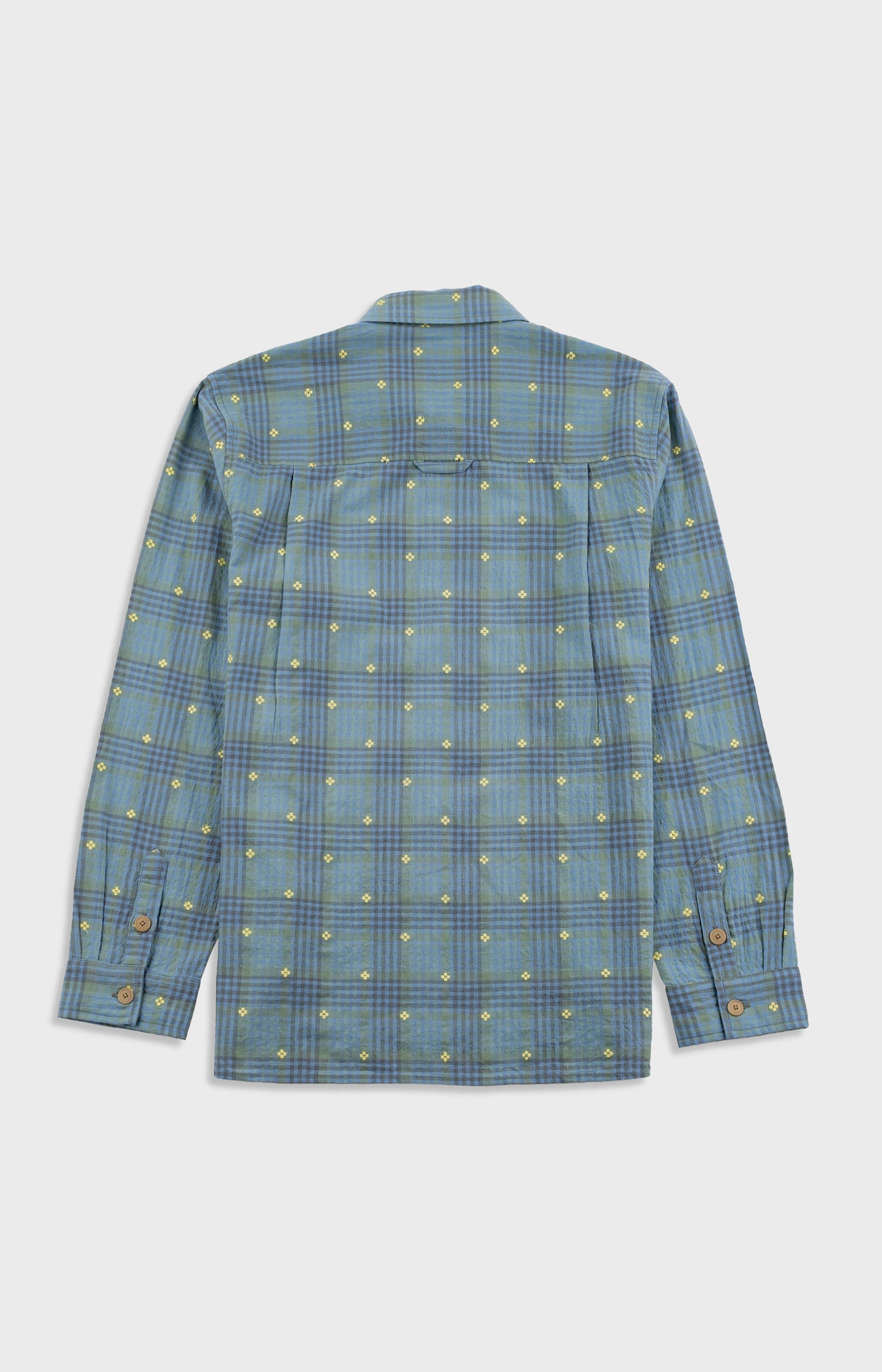 Folk | Folk Easy Fit Shirt - Blue Yellow Flower Check