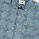 Folk | Folk Easy Fit Shirt - Blue Yellow Flower Check