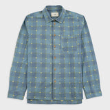 Folk | Folk Easy Fit Shirt - Blue Yellow Flower Check