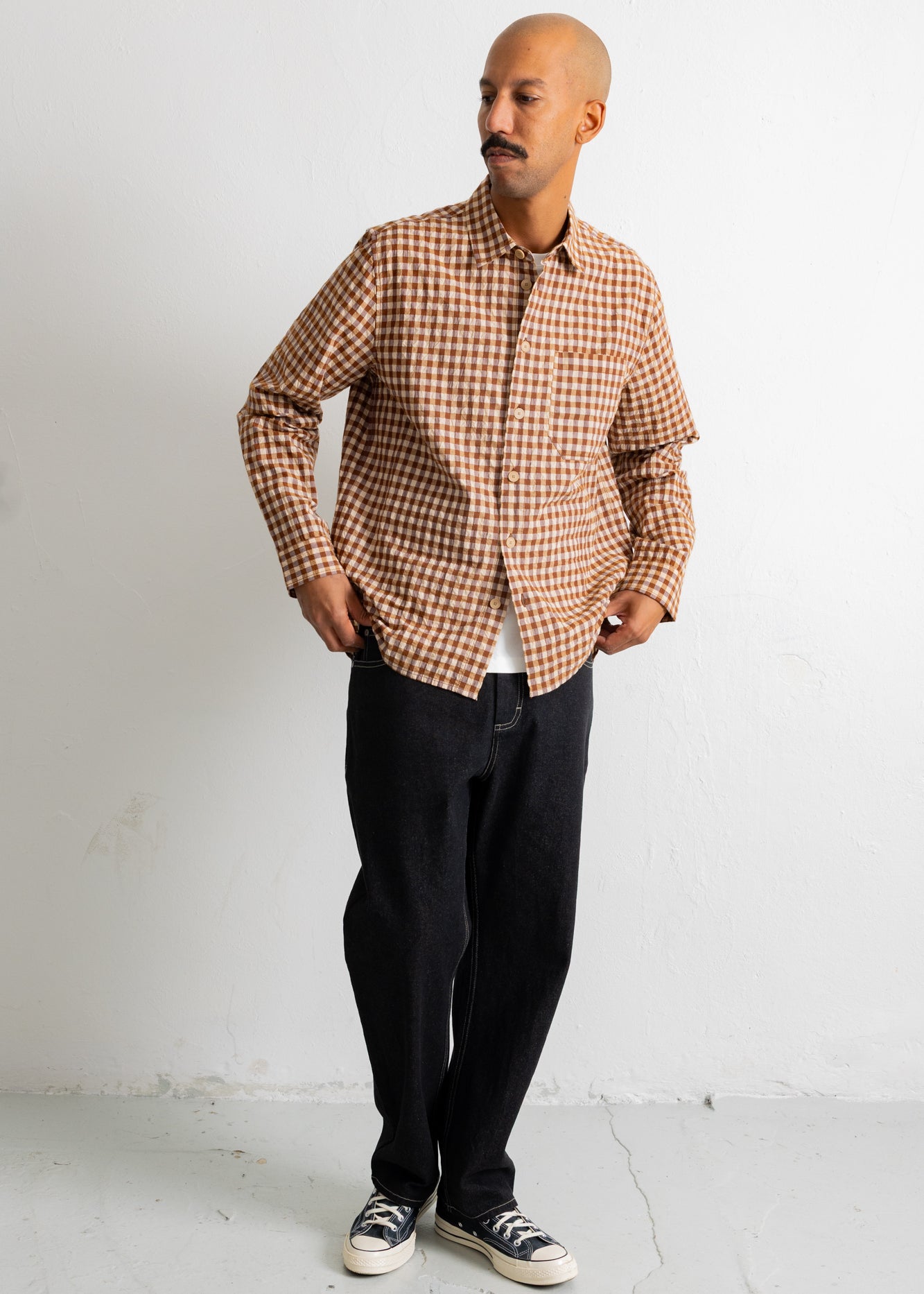 Folk | Folk Easy Fit Shirt - Clay Gingham