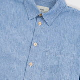 Folk | Folk Easy Fit Shirt - Washed Indigo Stripe