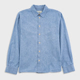 Folk | Folk Easy Fit Shirt - Washed Indigo Stripe