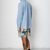 Folk | Folk Easy Fit Shirt - Washed Indigo Stripe