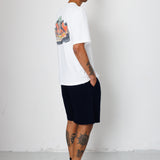 Folk | Folk Elasticated Wide Fit Short - Navy Seersucker