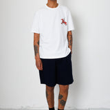 Folk | Folk Elasticated Wide Fit Short - Navy Seersucker
