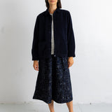 Full Seam Skirt - Deep Indigo Jacquard
