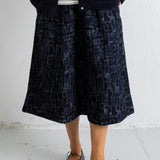 Full Seam Skirt - Deep Indigo Jacquard