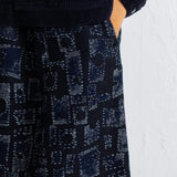 Full Seam Skirt - Deep Indigo Jacquard