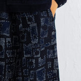 Full Seam Skirt - Deep Indigo Jacquard