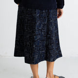 Full Seam Skirt - Deep Indigo Jacquard