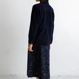 Full Seam Skirt - Deep Indigo Jacquard