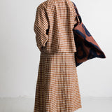 Full Length Seam Skirt - Clay Gingham