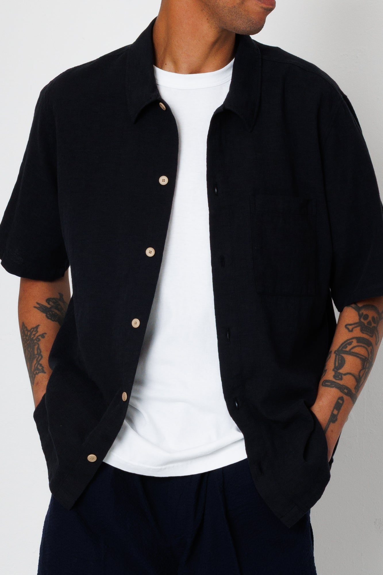 Folk | Folk Gabe Shirt - Black