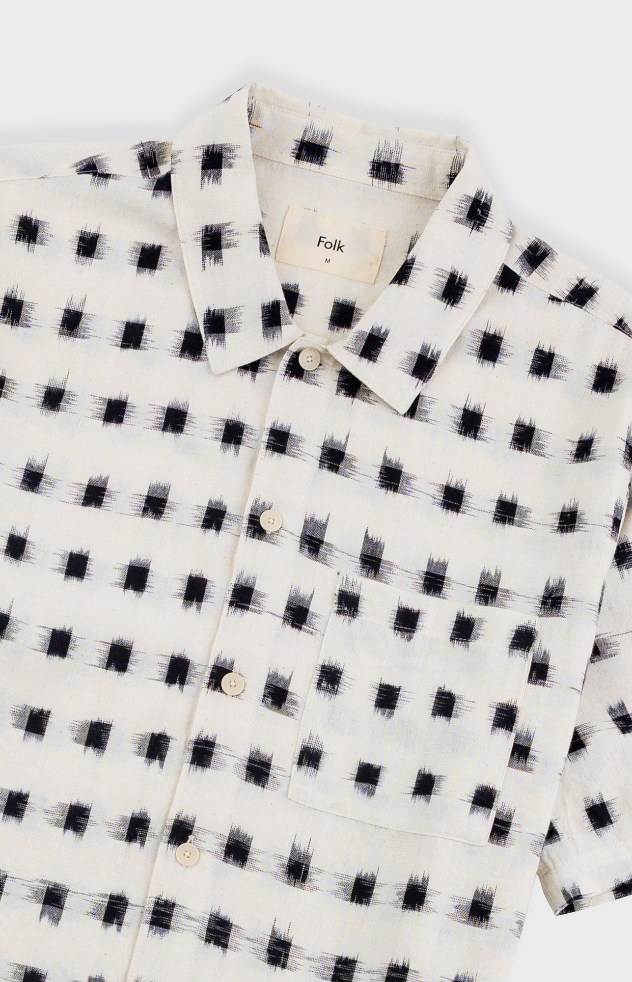 Folk | Folk Gabe Shirt - Black Window Ikat | Folk x Goss Brothers