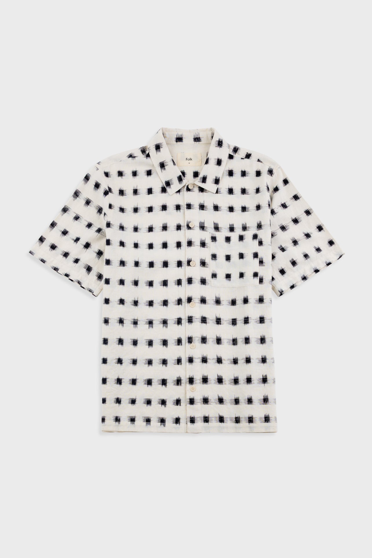 Folk | Folk Gabe Shirt - Black Window Ikat | Folk x Goss Brothers