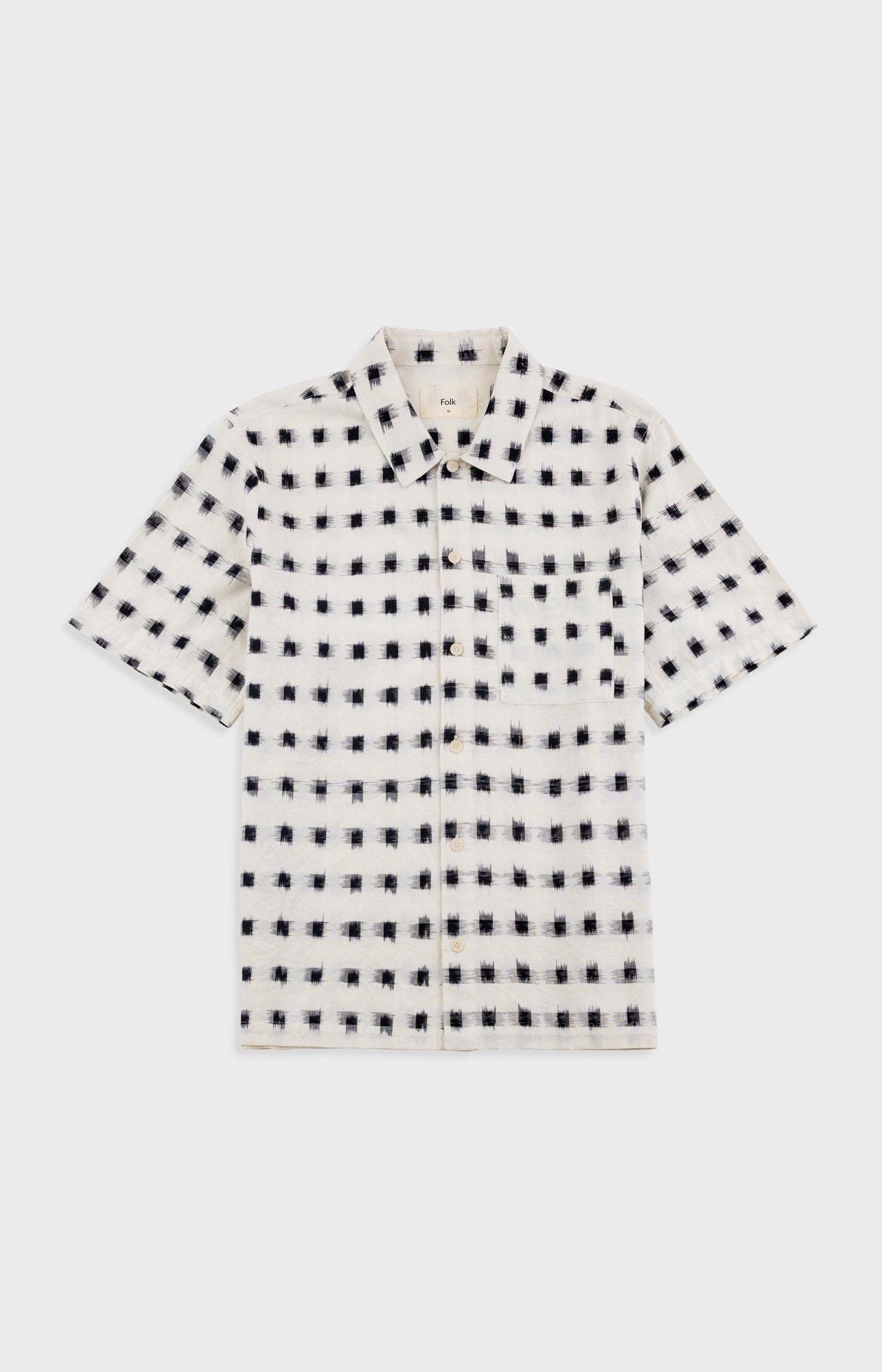 Folk | Folk Gabe Shirt - Black Window Ikat | Folk x Goss Brothers