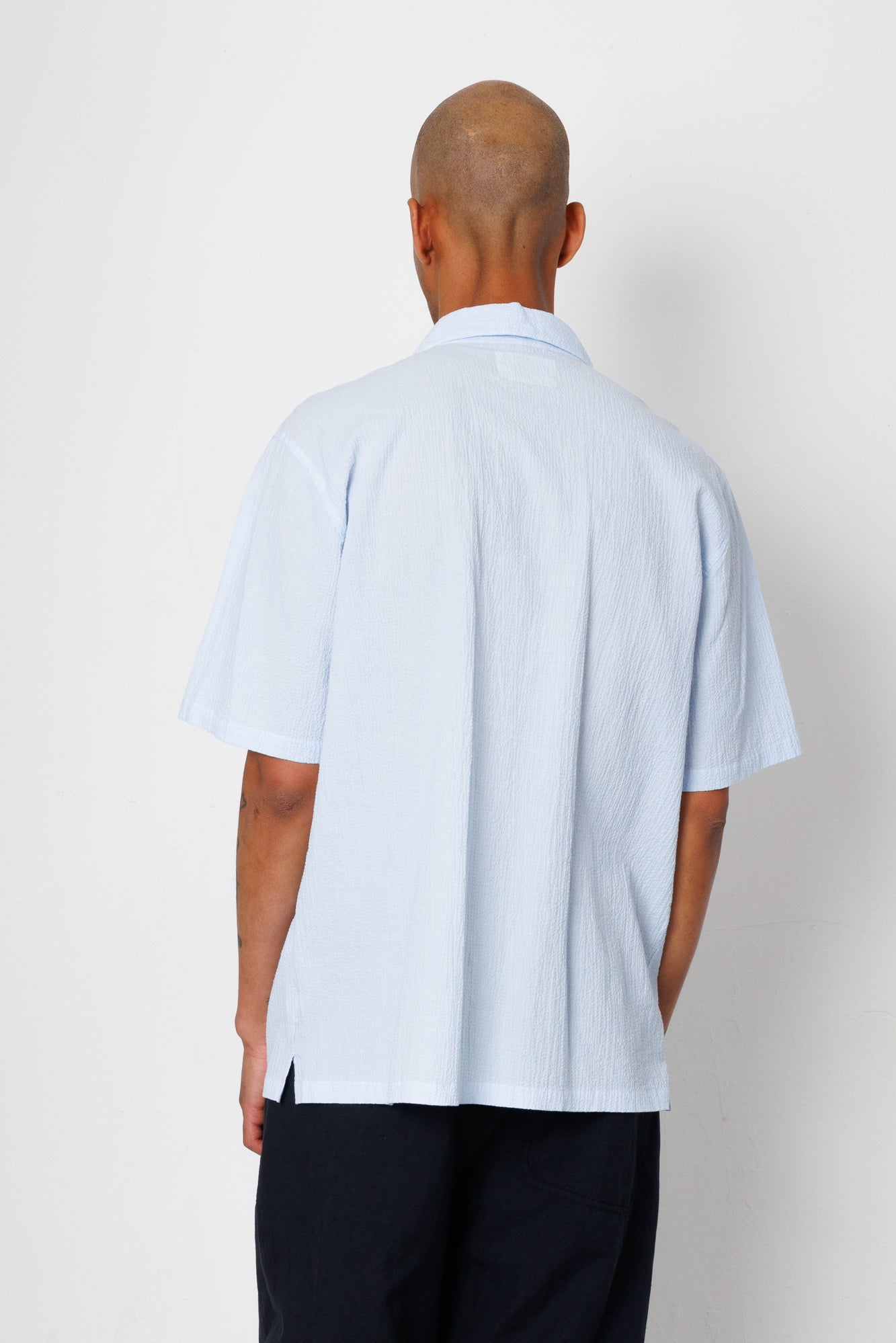 Folk | Folk Gabe Shirt - Light Blue Textured