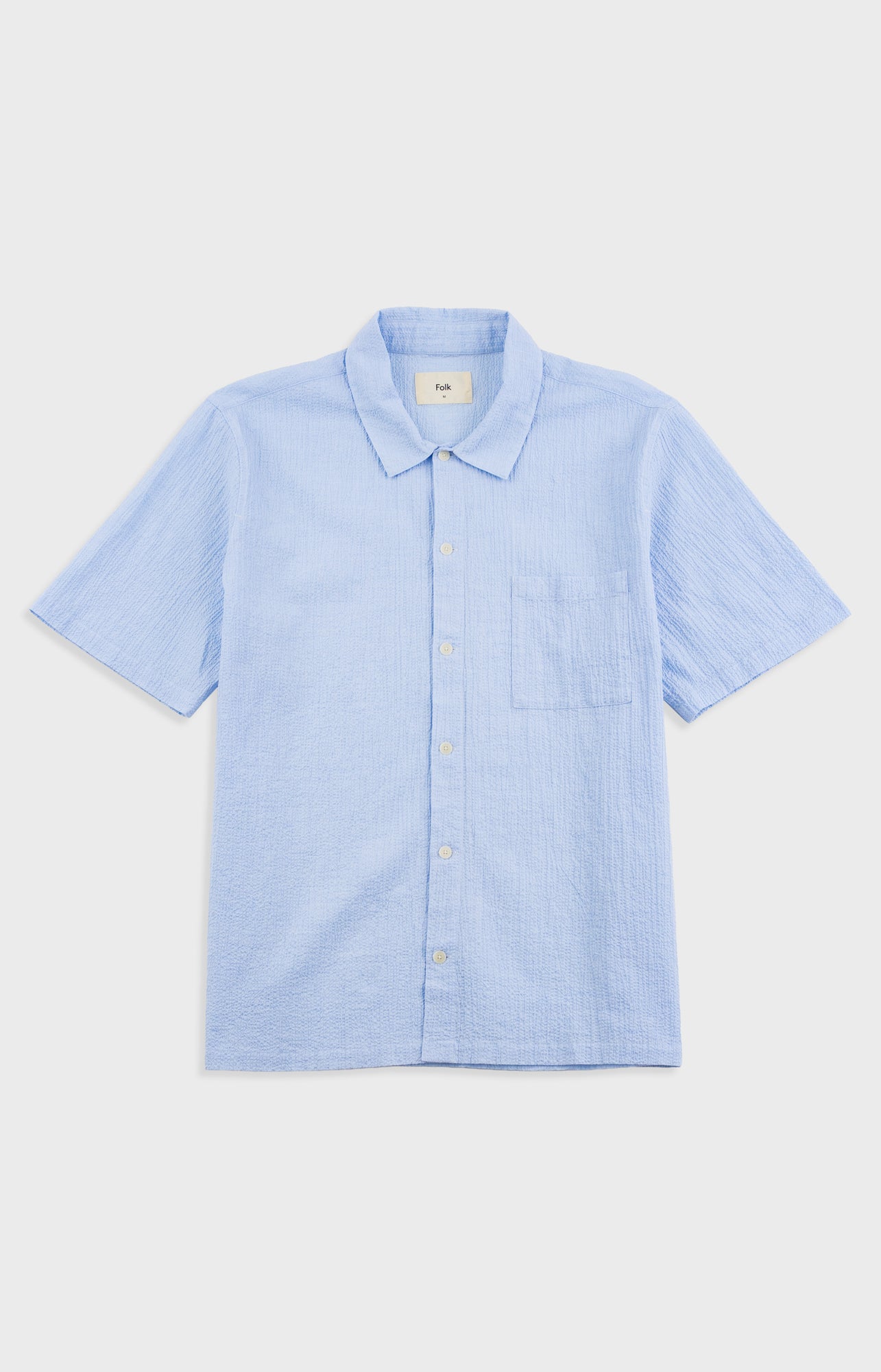Folk | Folk Gabe Shirt - Light Blue Textured