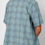 Folk | Folk Gabe Shirt - Blue Yellow Flower Check