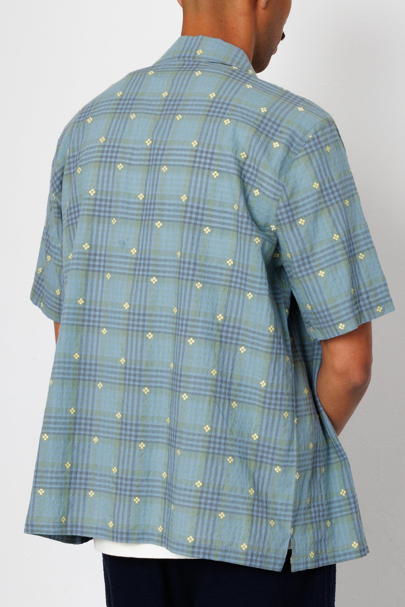 Folk | Folk Gabe Shirt - Blue Yellow Flower Check