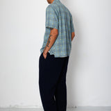 Folk | Folk Gabe Shirt - Blue Yellow Flower Check
