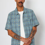 Folk | Folk Gabe Shirt - Blue Yellow Flower Check